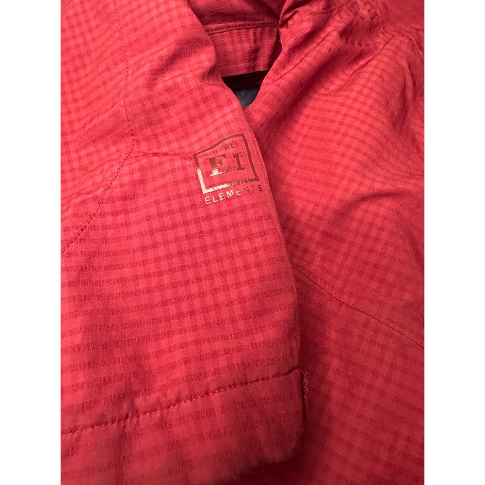 REI Elements Red Insulated Hooded Jacket Womens XS Full Zip Quilted Lining - Picture 3 of 9
